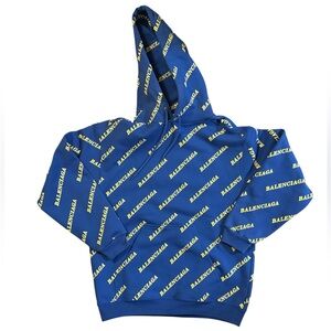 Balenciaga all over logo oversized hoodie sweatshirt